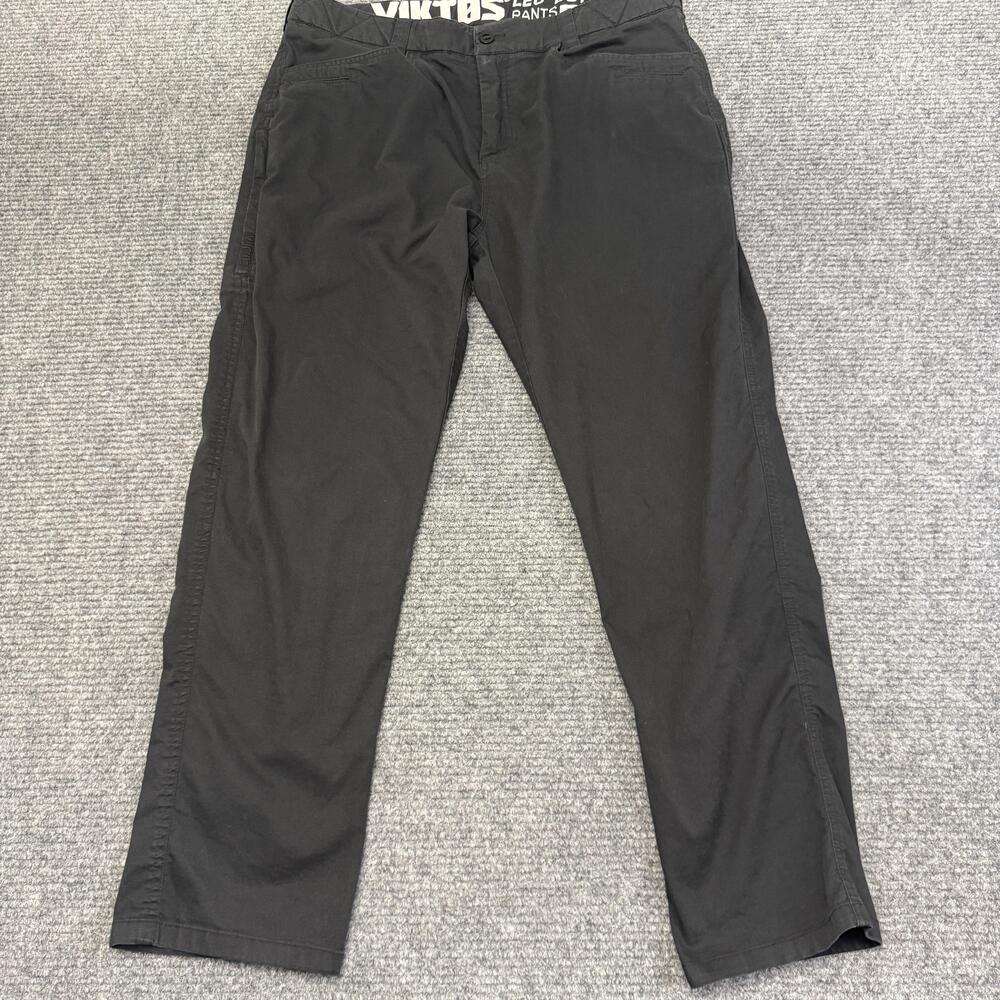 Viktos LEO Duty Pants Mens 38x32 Black Tactical Canvas Chino Workwear Casual